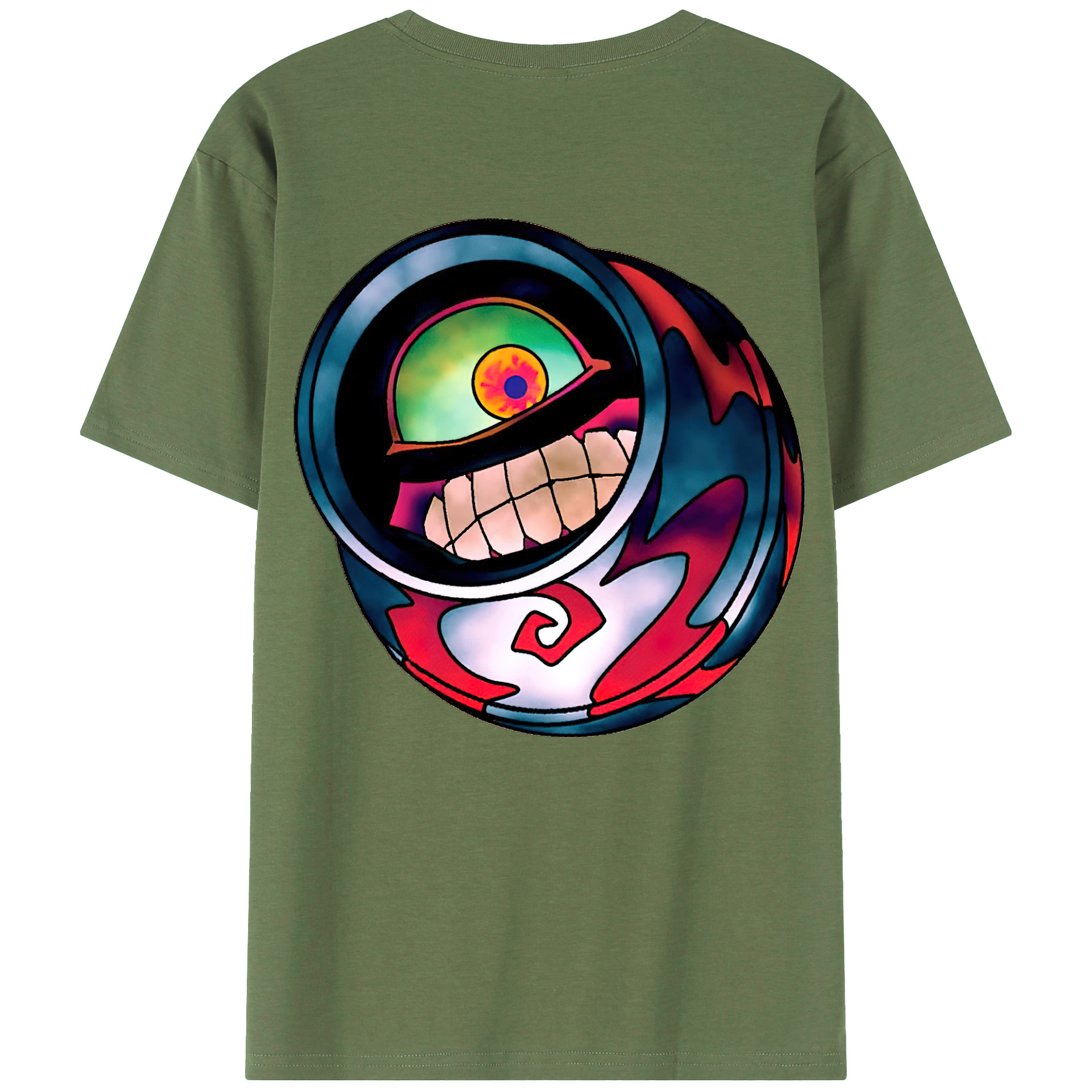 （画像用） 遊☆戯☆王 Yu-Gi-Oh! 綿100％ メンズ半袖Tシャツ（バックプリント） 通気性